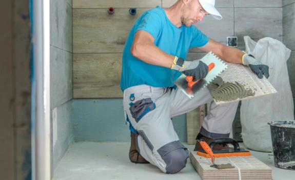 Modern bathroom remodel with new tiles