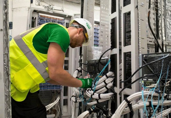 House rewiring service in progress