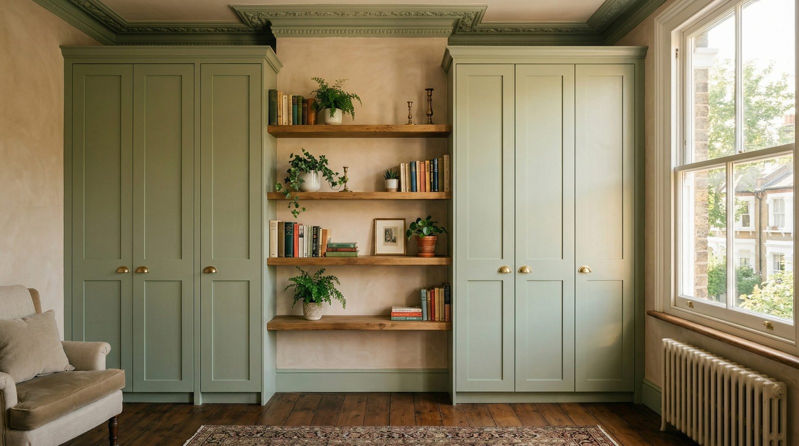 High-end wardrobe installation