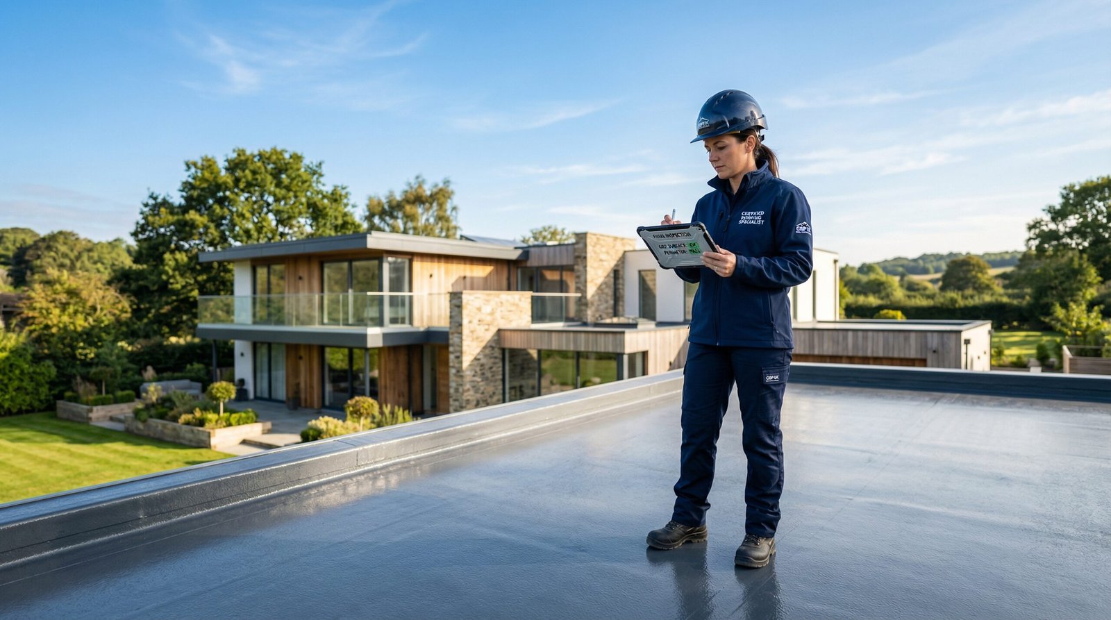 Fiberglass roofing installation service