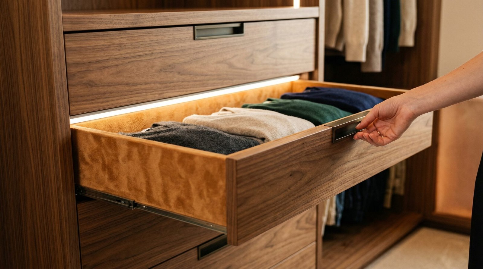 Luxury bedroom closet fitting