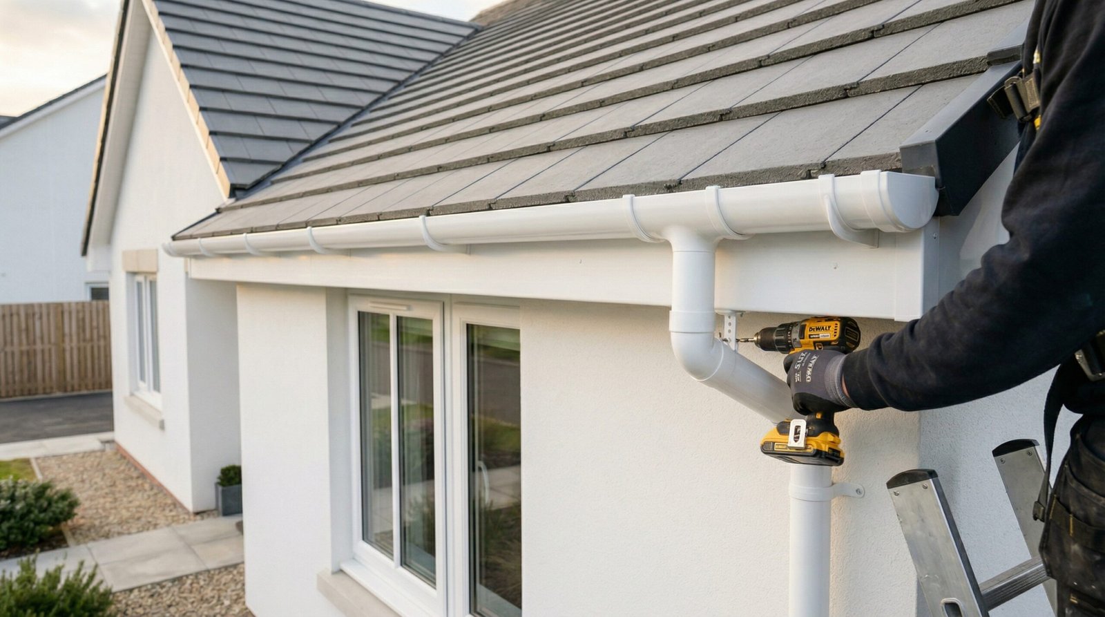 Weather-resistant sloped roof