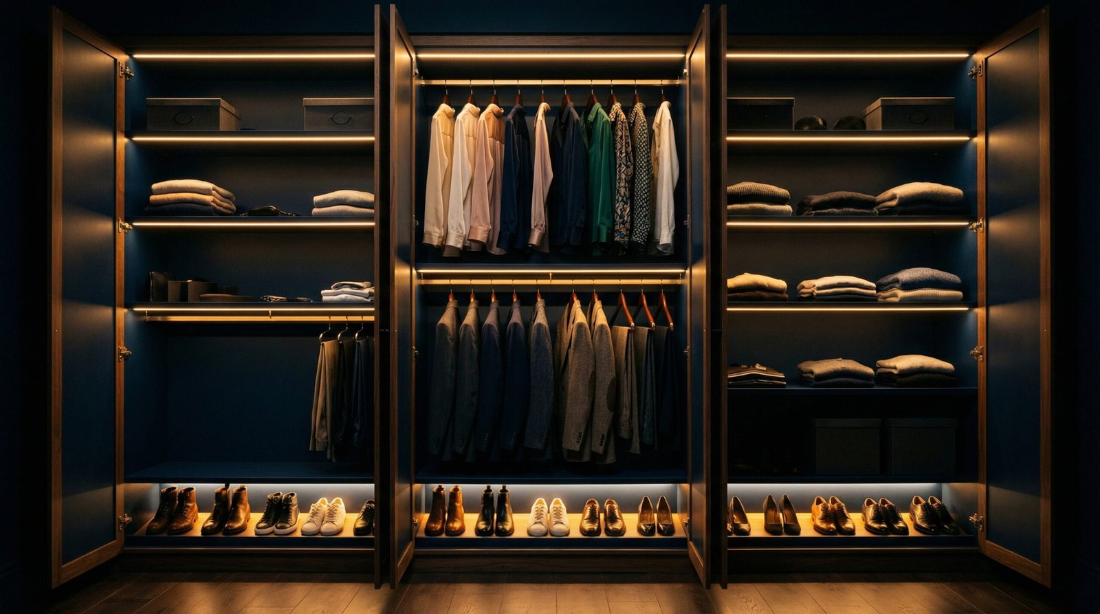 Built-in wardrobe with sliding doors