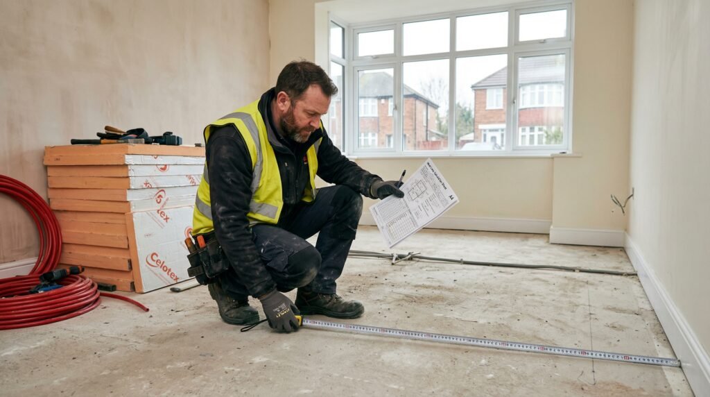 "Underfloor heating installation service