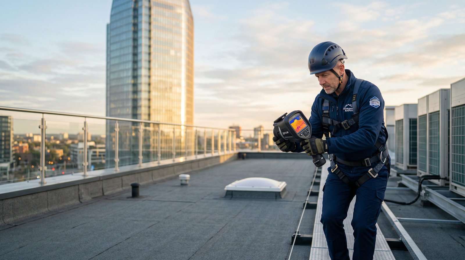 Flat roof repair service for leaks