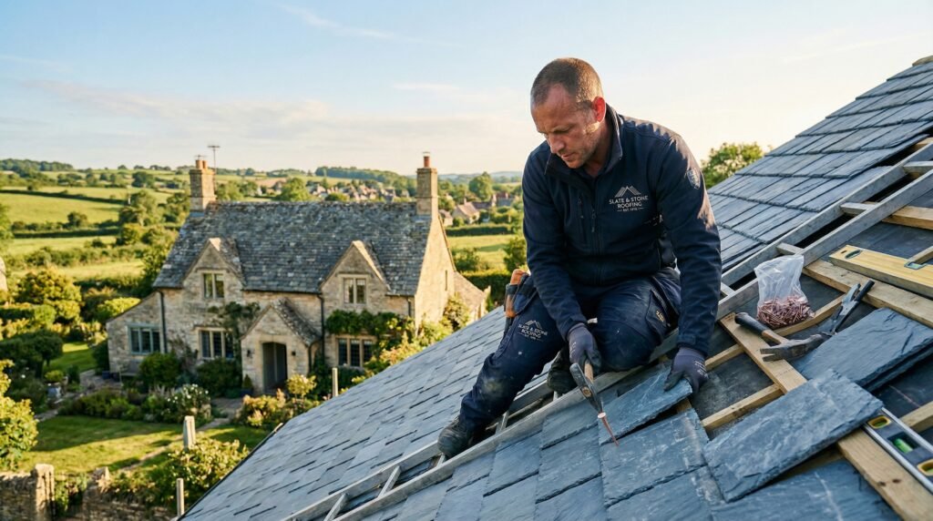 Durable slate roof tiles