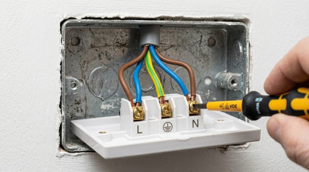 Power socket wiring