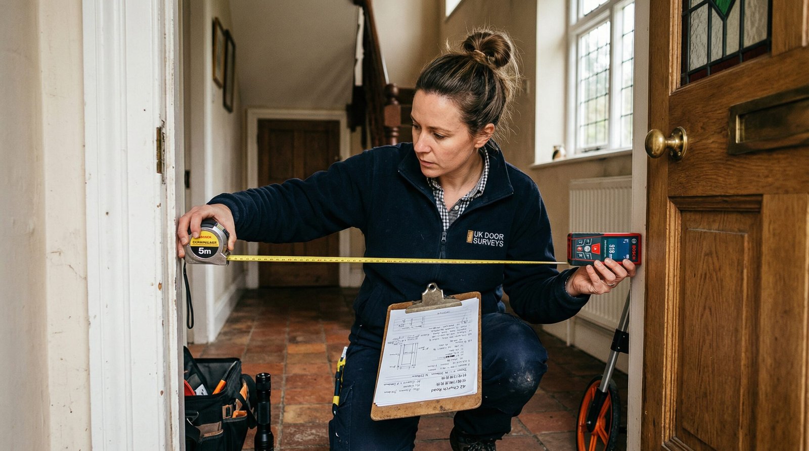 New door frame installation