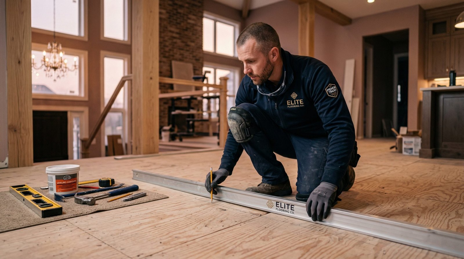 Uneven floor leveling