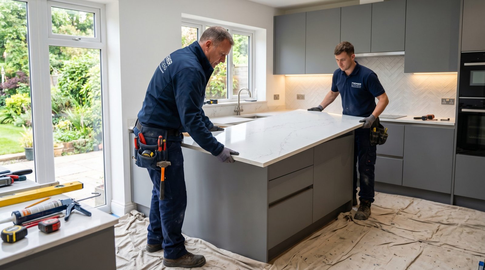 Kitchen worktop measuring and cutting service