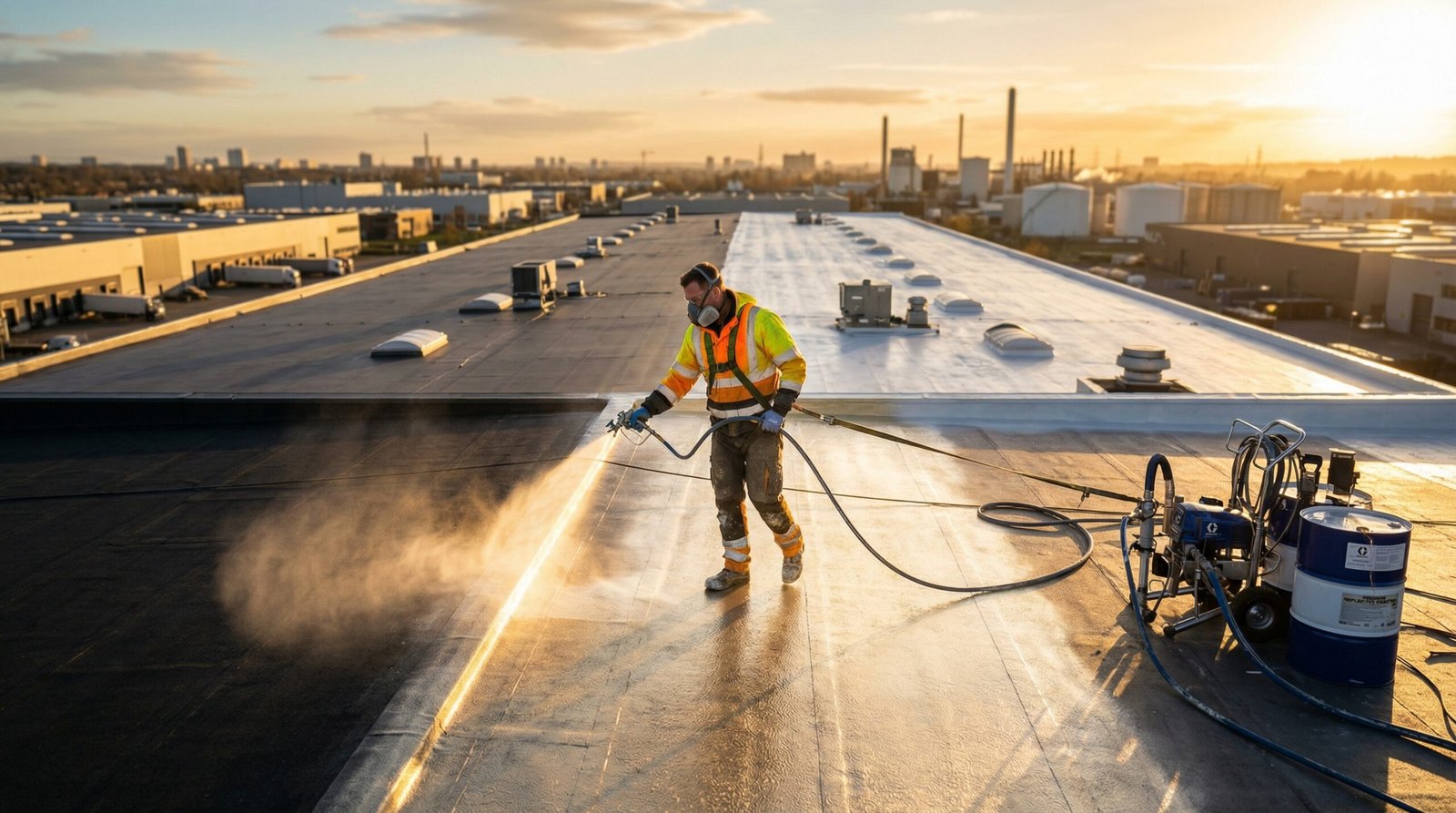 Flat roof crack repair service