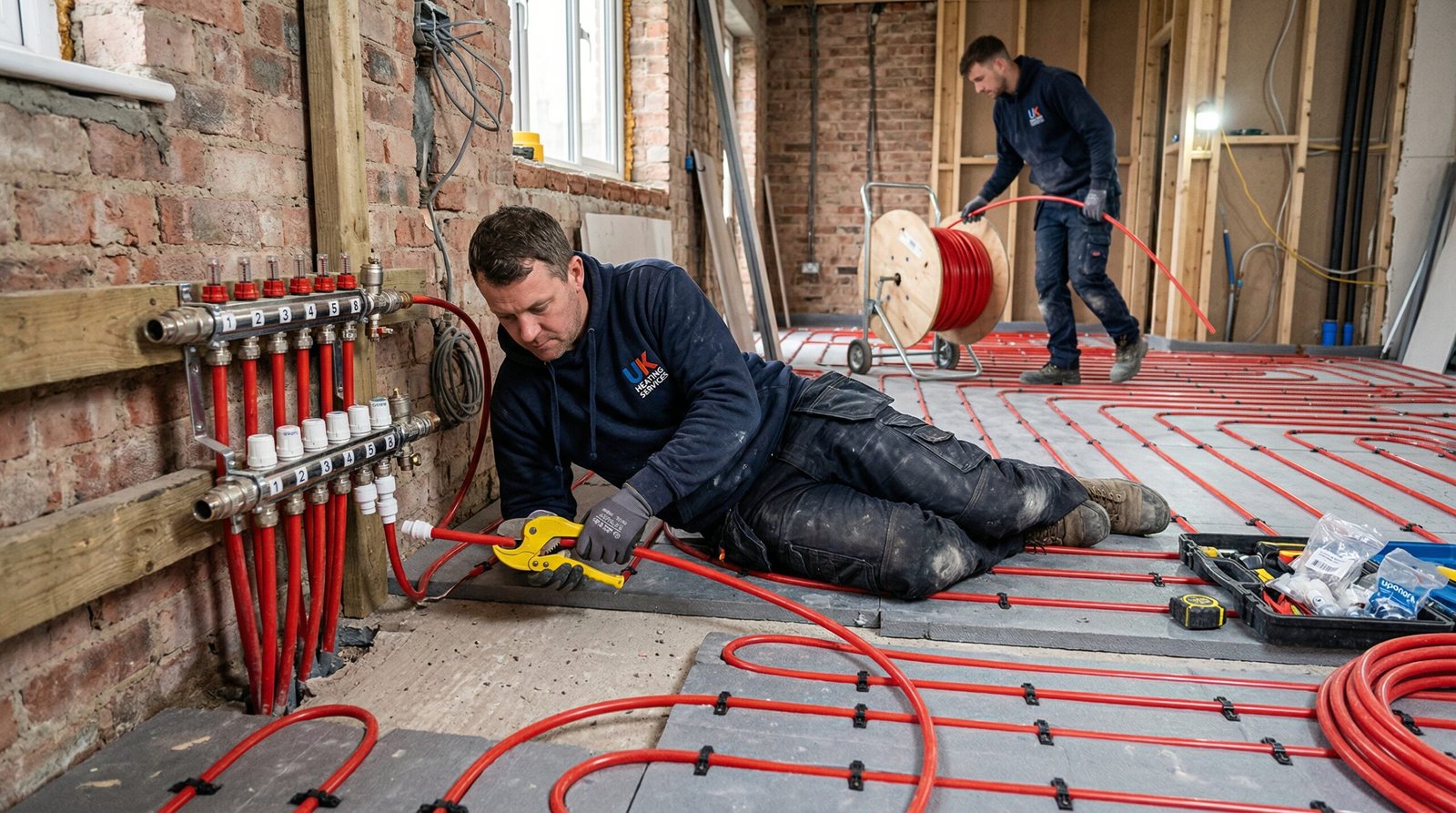 Electric underfloor heating setup