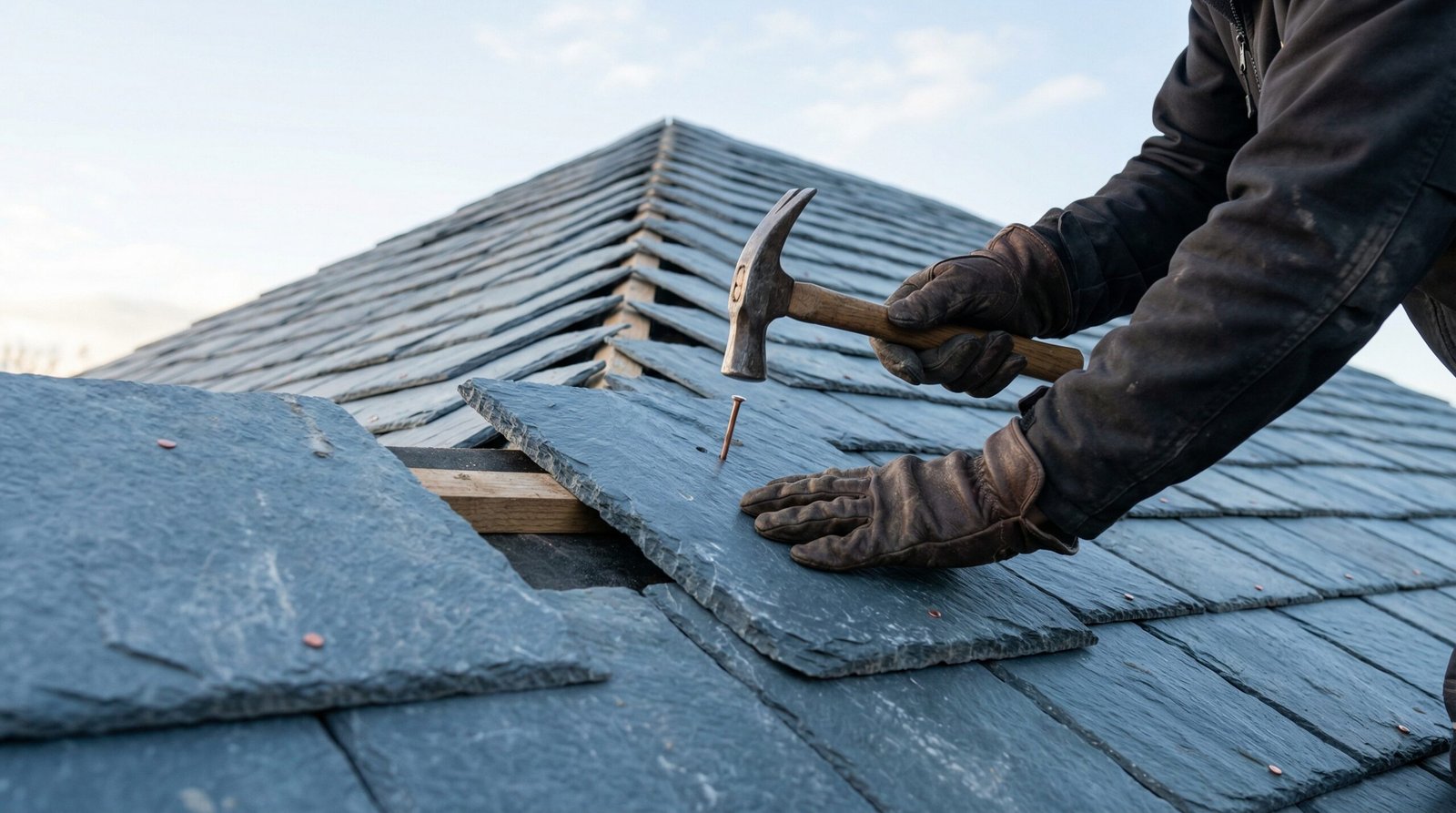 Durable pitched roof with tiles