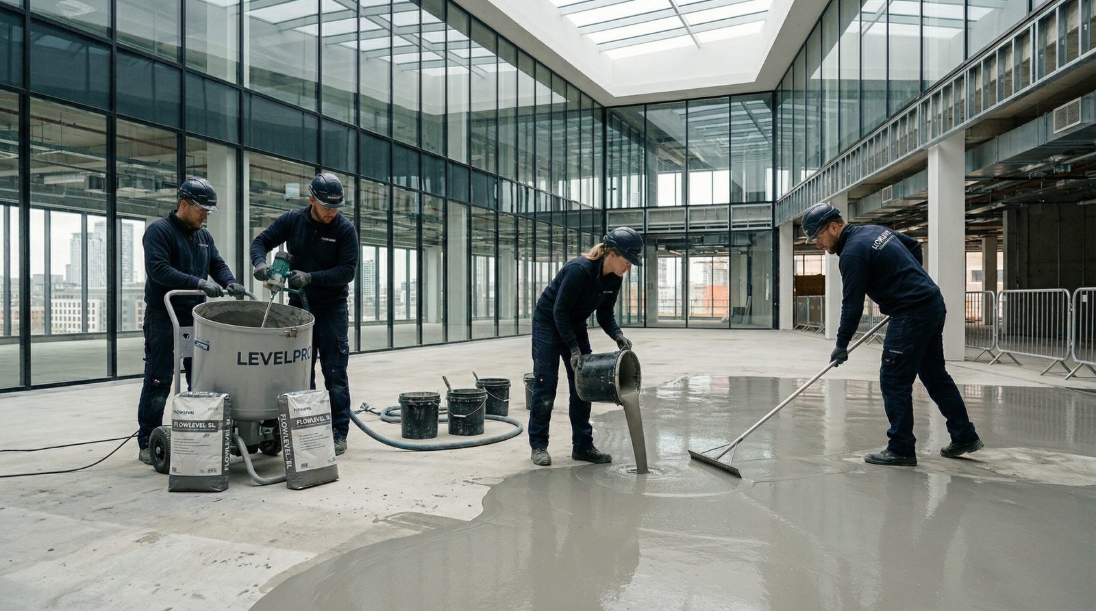 Smooth floor leveling service