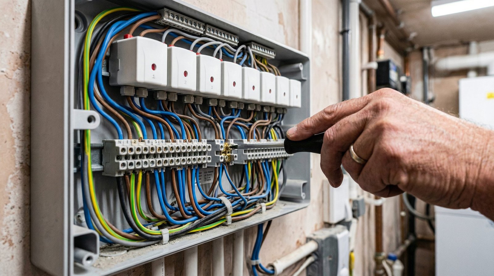 Heating system wiring work