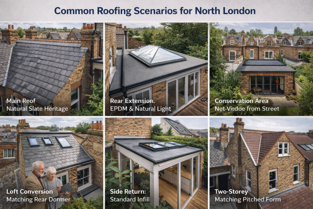The Right Roof for Common North London Scenarios