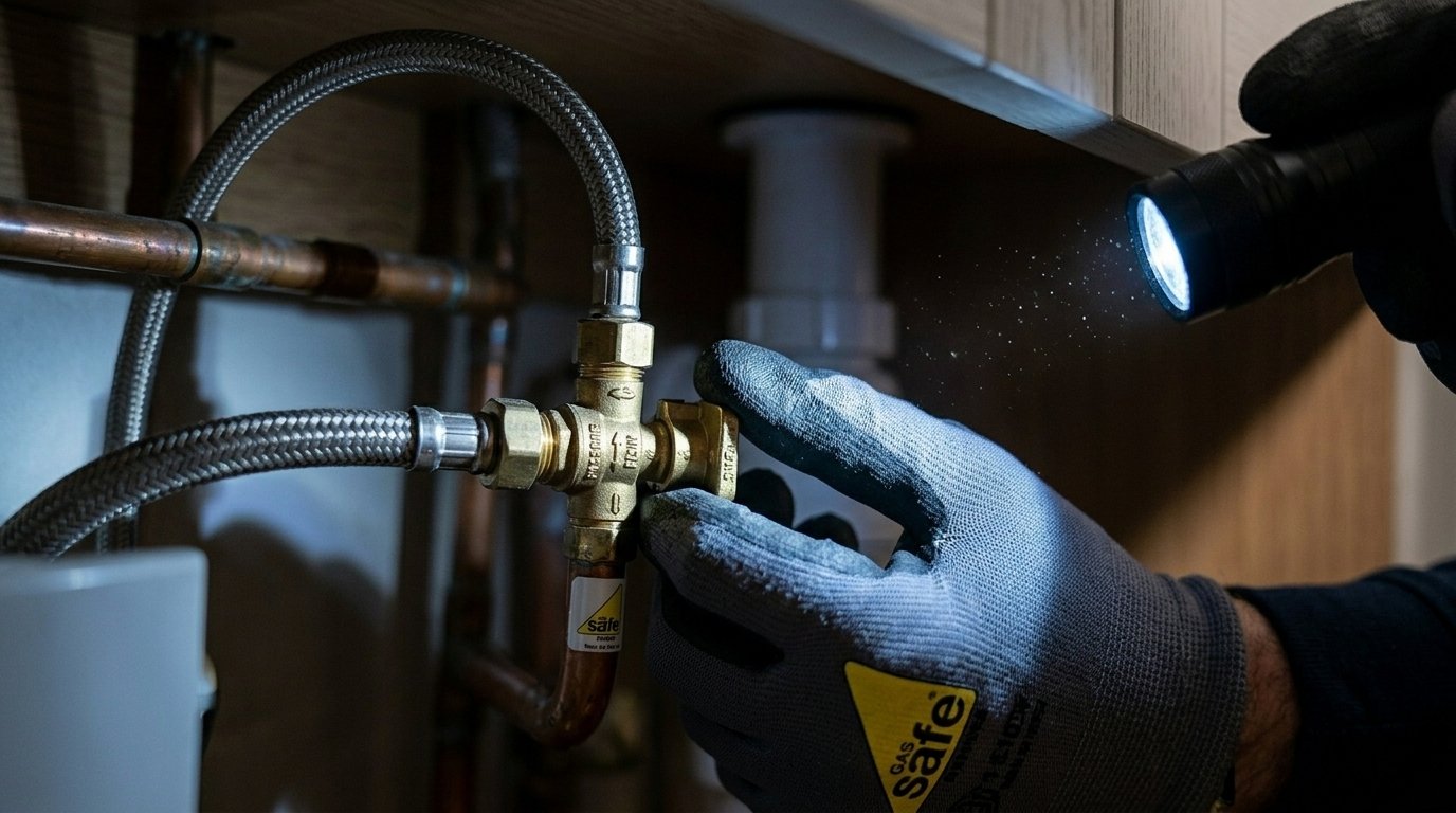 Safe gas cooker connection
