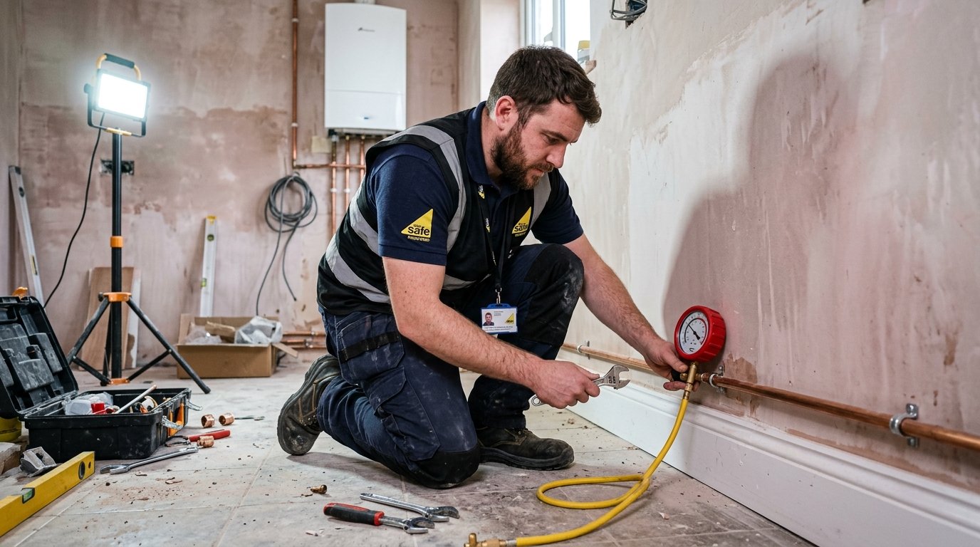 Home refurbishment gas pipe installation