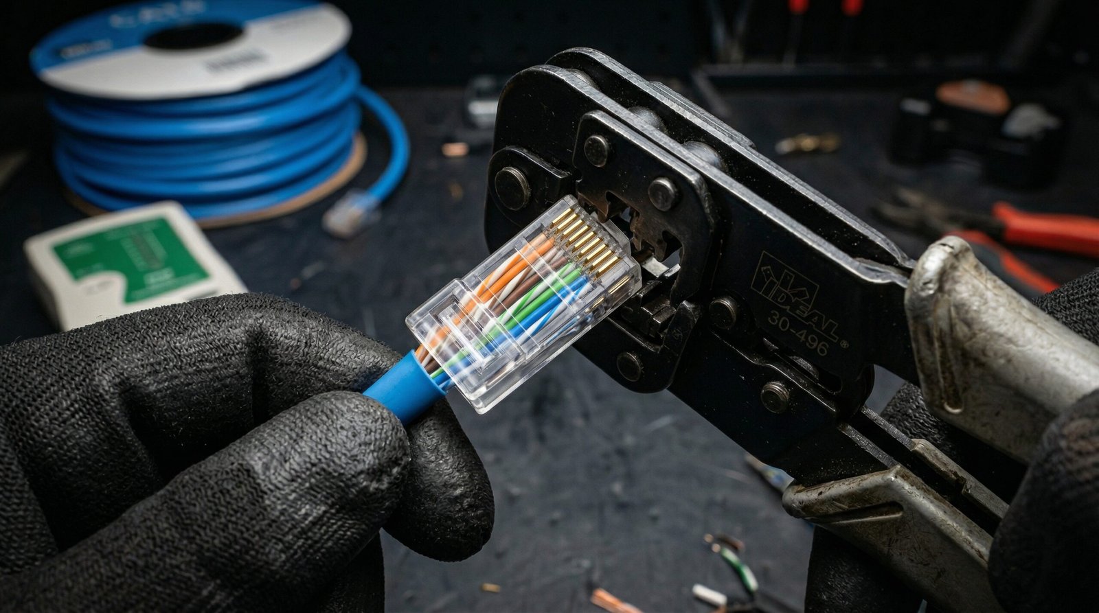 Ethernet cable installation