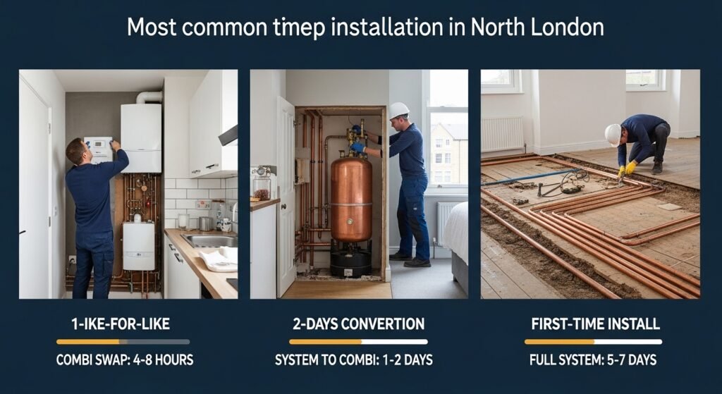 Boiler Installation Times by Job Type