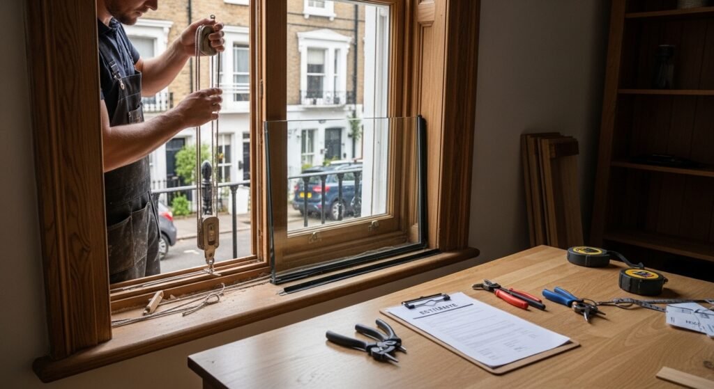Sash Window Repair Costs in London: By Job Type
