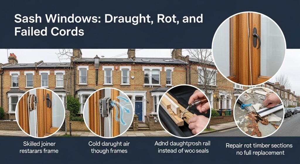 Sash Windows: Draught, Rot, and Failed Cords