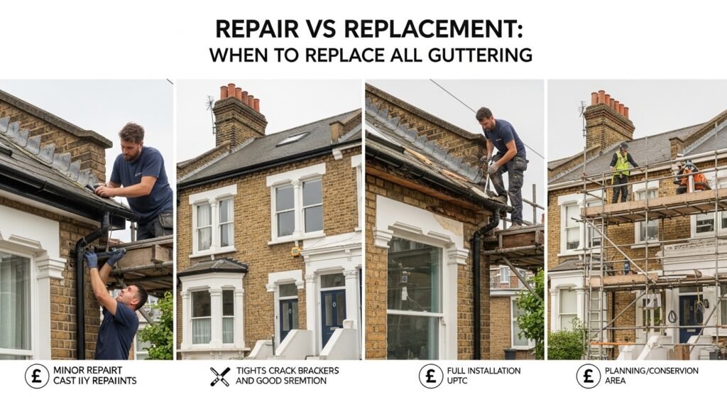 Repair vs Replacement: When to Replace All Guttering
