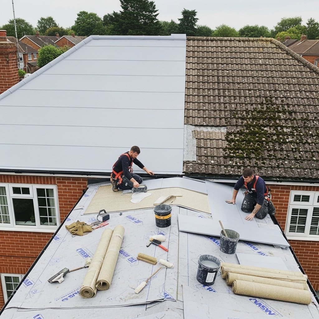 GRP Fibreglass Roof Replacement
