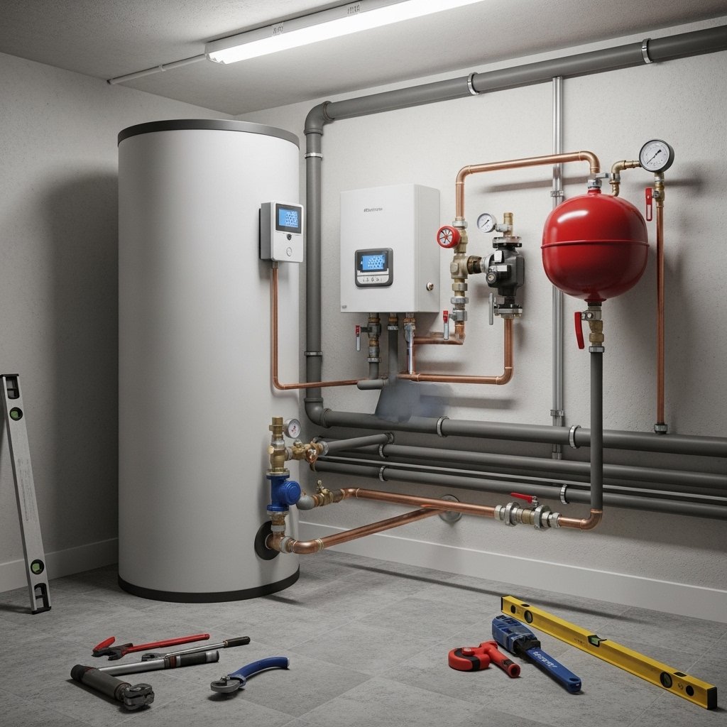 Unvented Hot Water Cylinder Installation