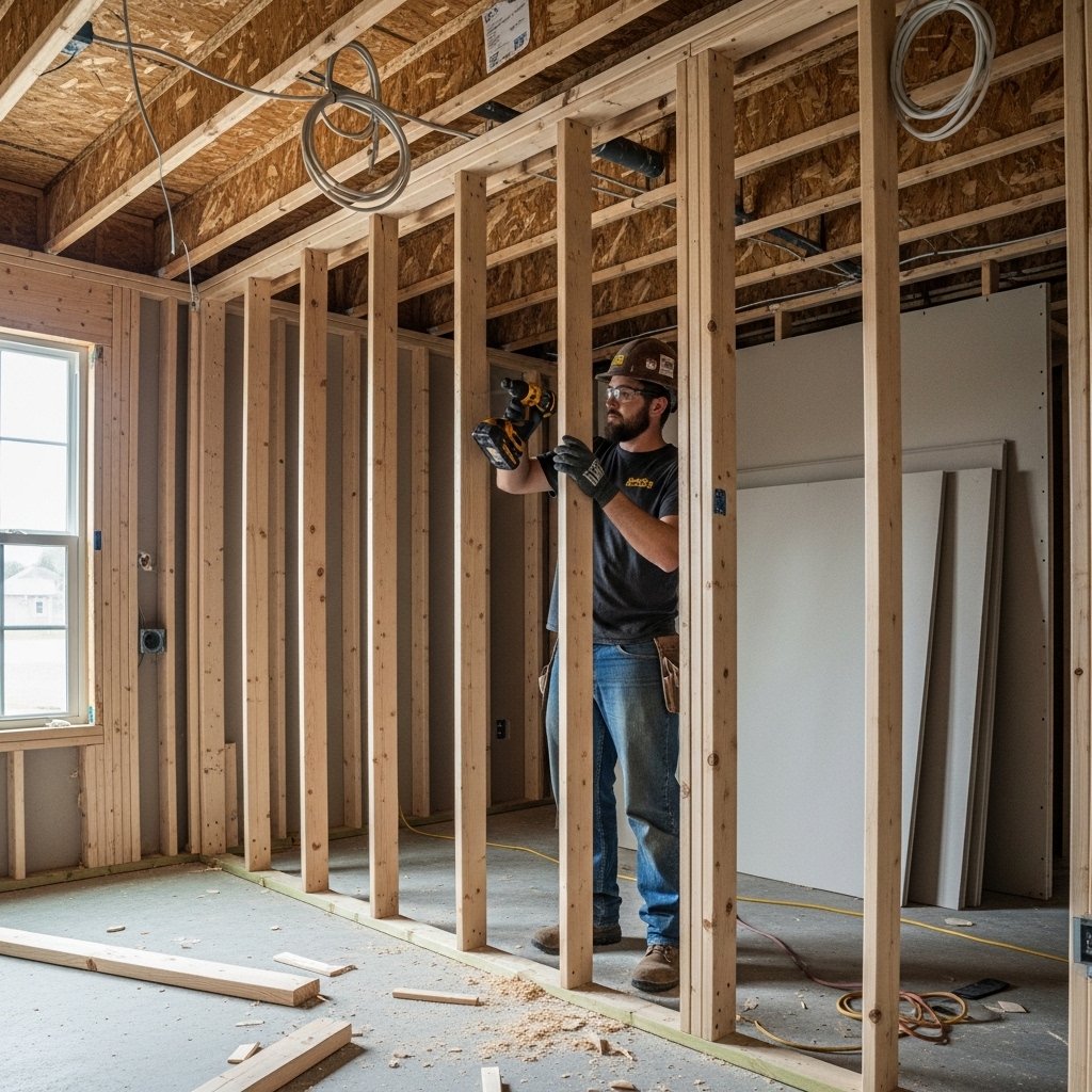 Stud Wall Removal and Rebuilding