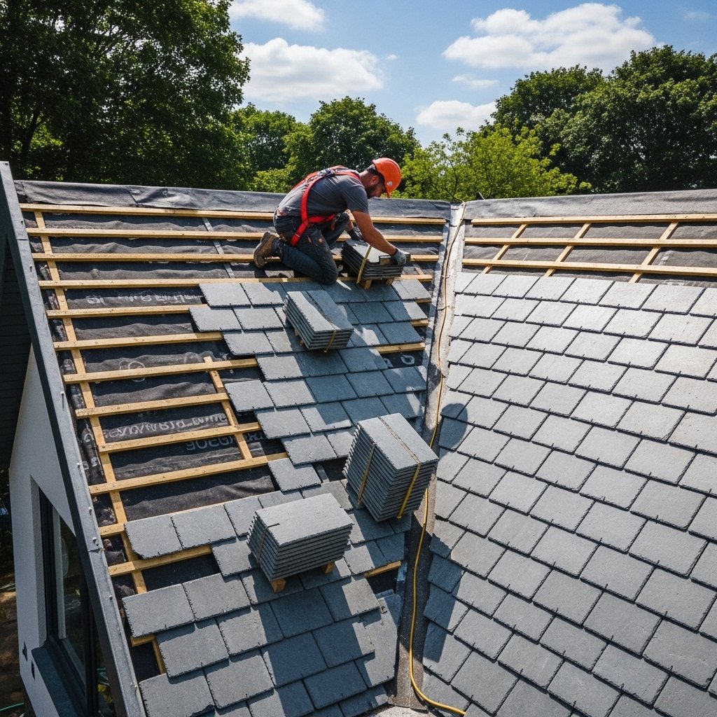 Fibre Cement Slate Installation