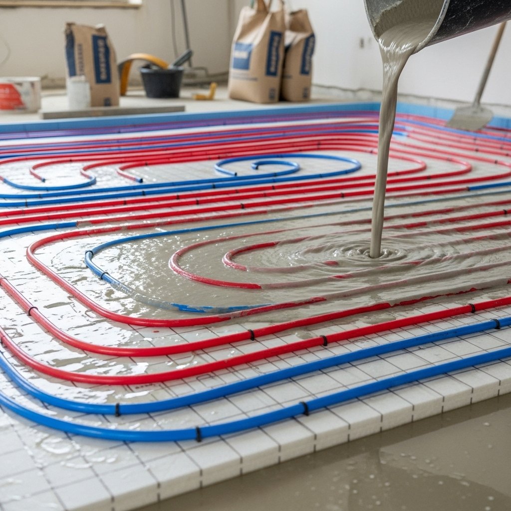wet Underfloor Heating Installation