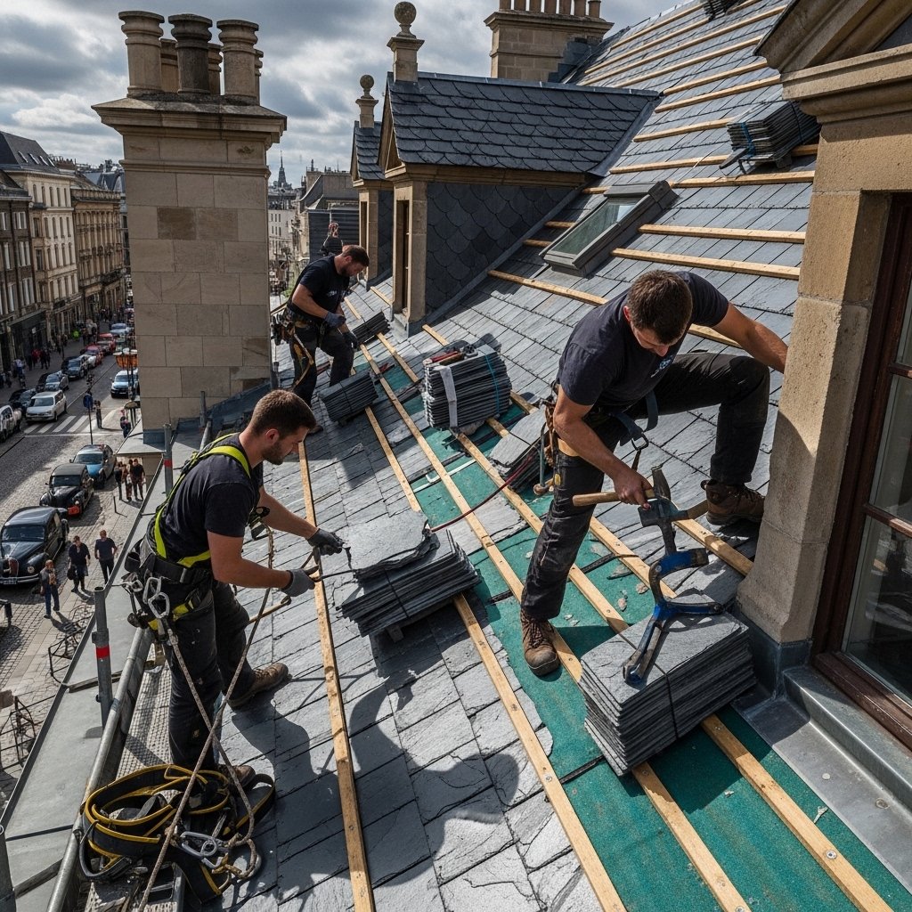Slate Roof Installation