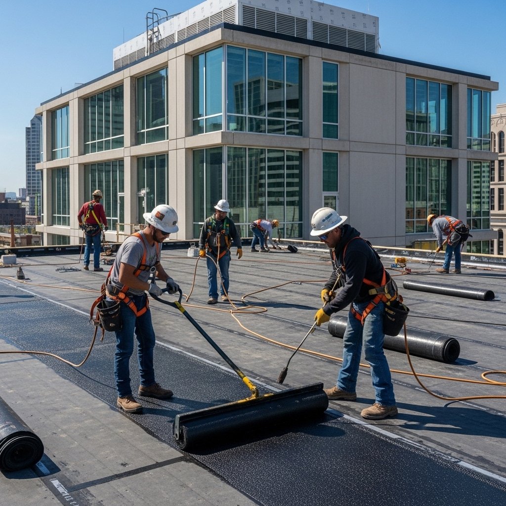 flat roof installation
