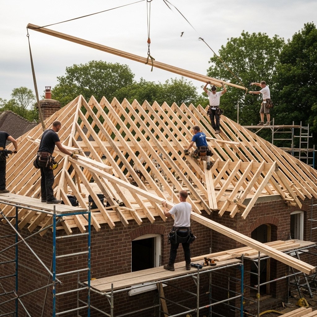 Traditional Cut Roof Installation