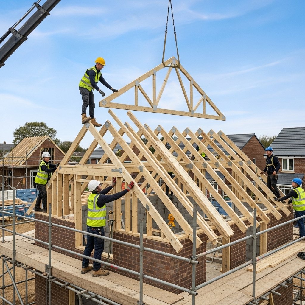 Trussed Rafter Roof Installation