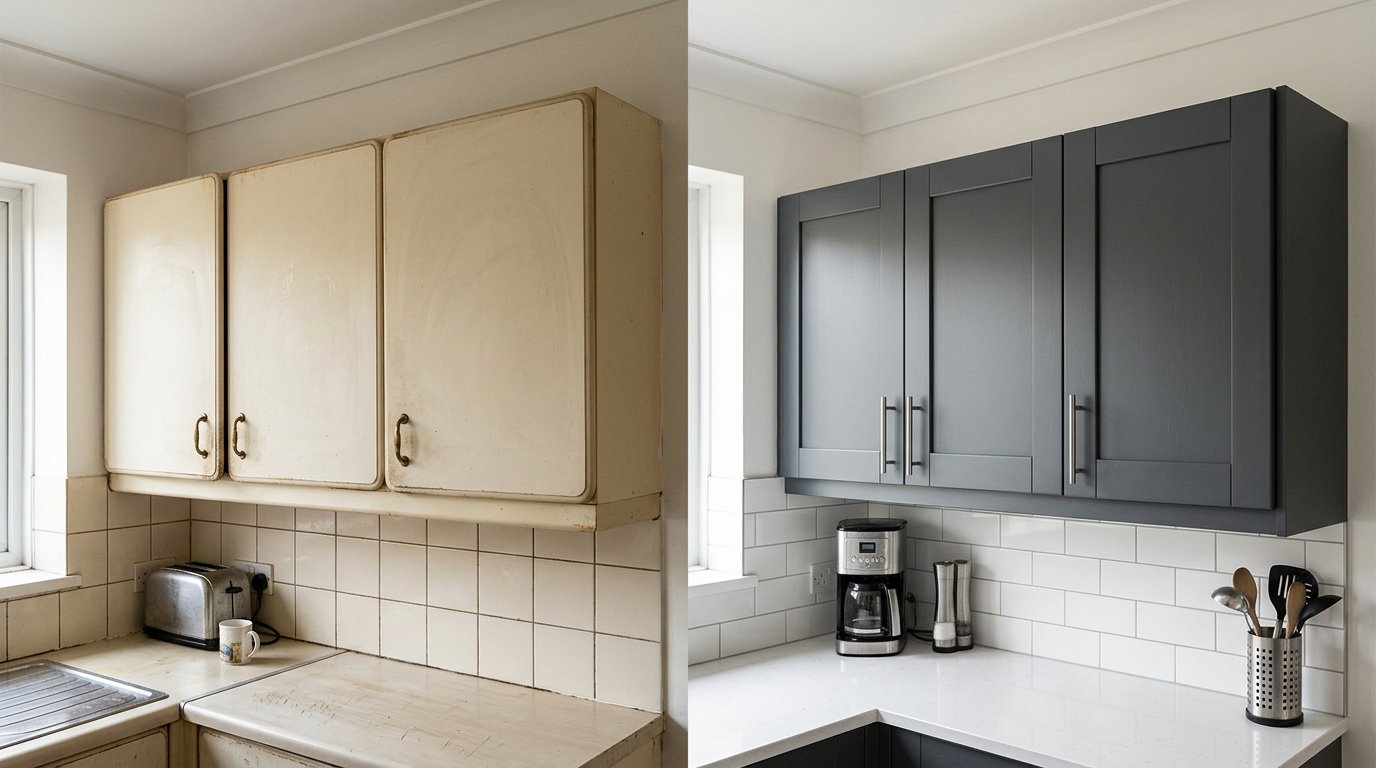 High-quality kitchen cupboard installation