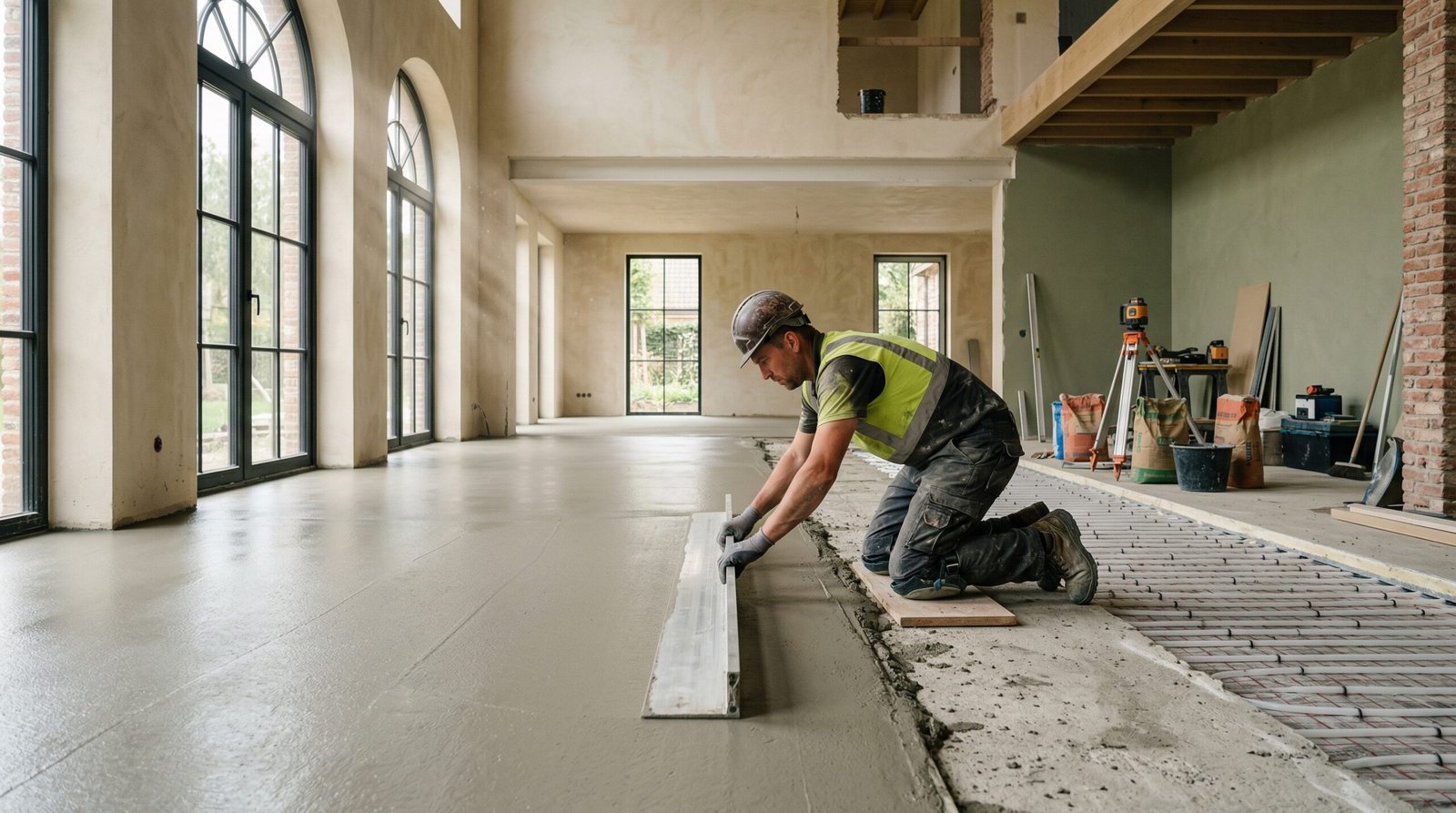 Floor preparation and leveling