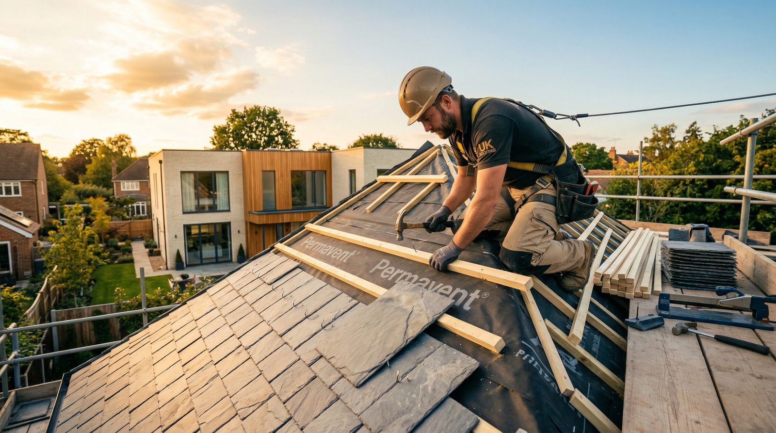 Slate roofing repair service