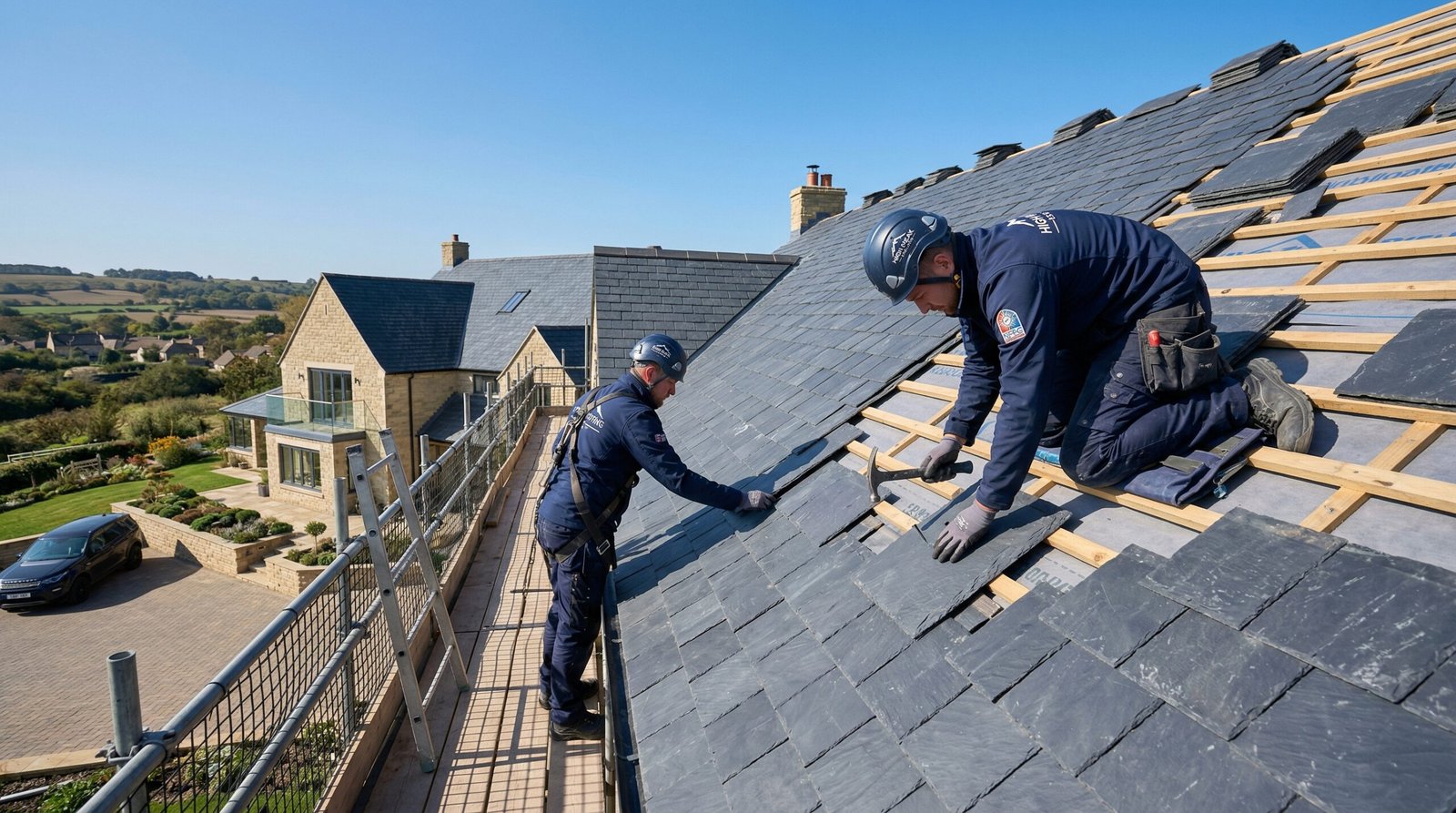 Premium slate roof replacement
