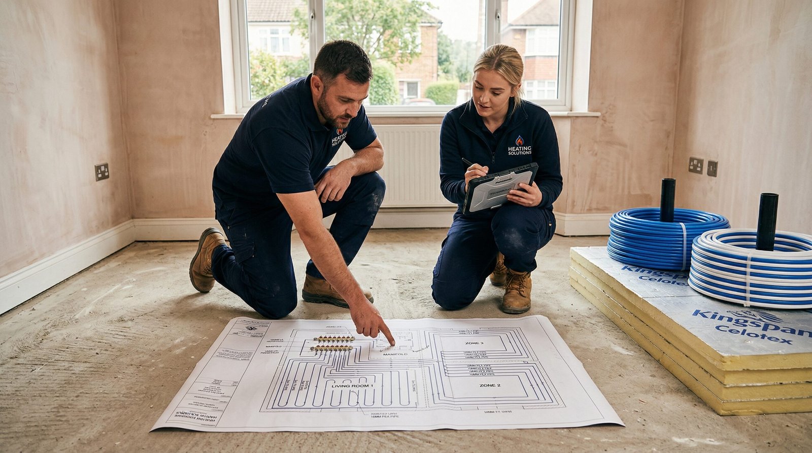Energy-efficient underfloor heating system