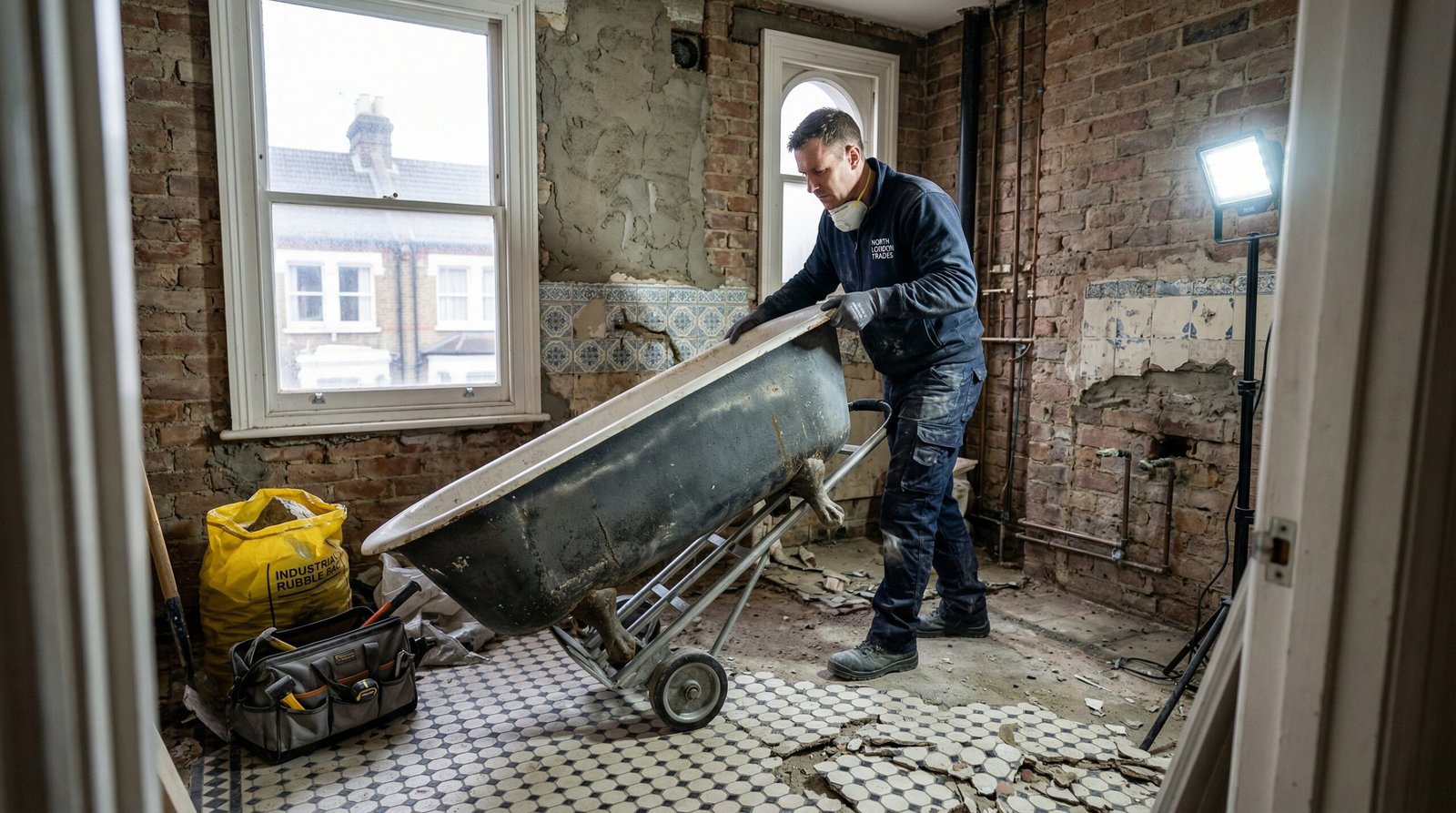 Bathroom installation with modern fittings