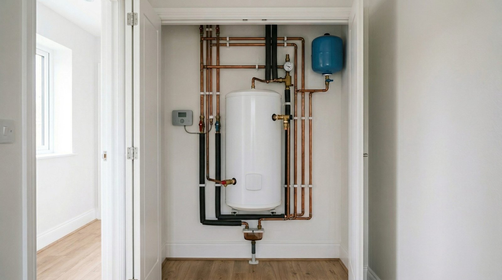 High-performance hot water storage cylinder