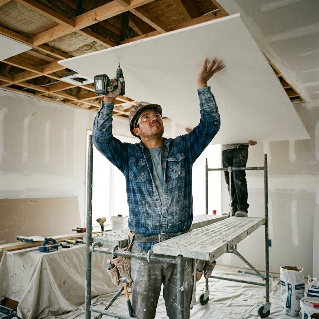 Ceiling Plasterboard Installation