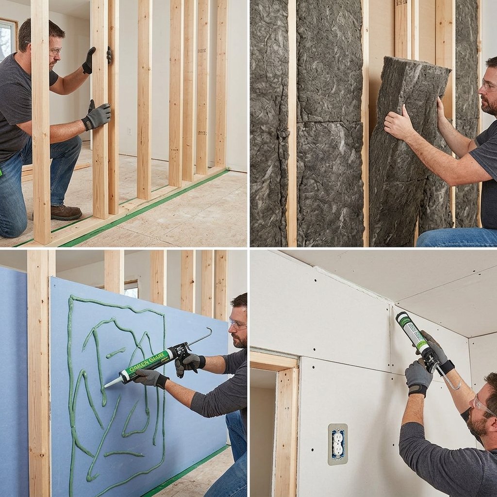 Soundproofing Acoustic Stud Wall Installation