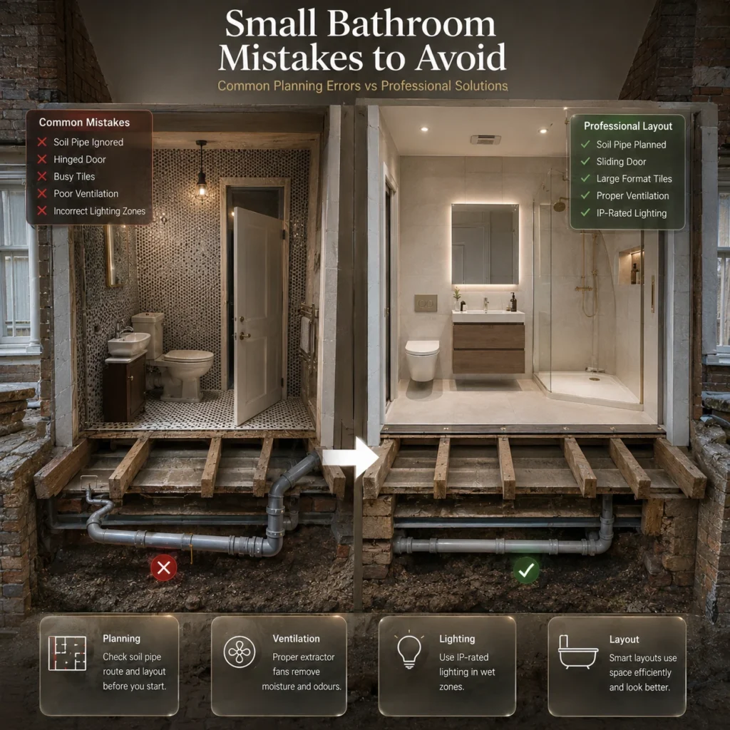 Bathroom renovation comparison mistakes vs solutions