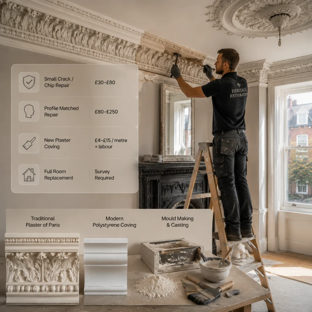 Coving and Cornice Restoration, 2026 cost
