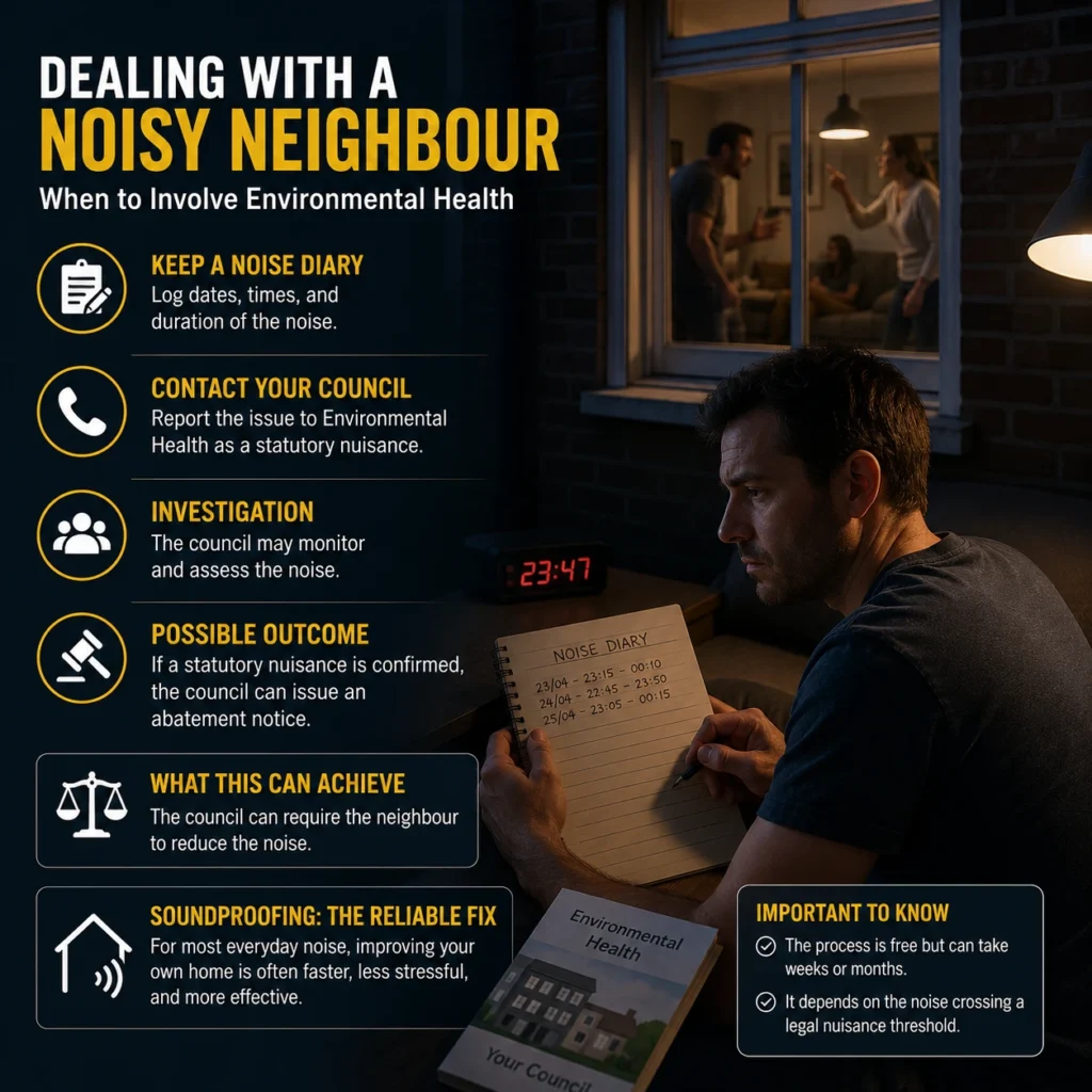 Dealing with a Noisy Neighbour: When to Involve Environmental Health