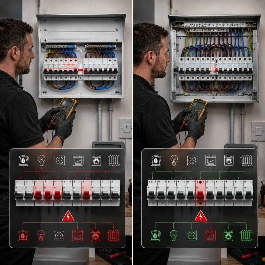 Electrical panel inspection comparison