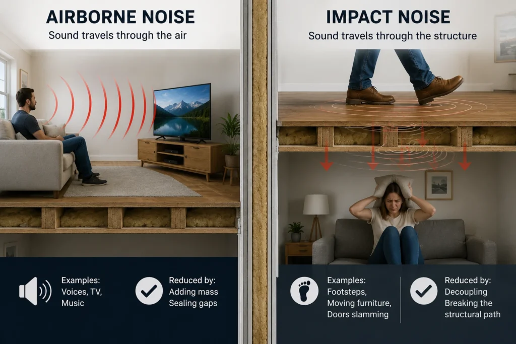 Airborne Noise vs Impact Noise